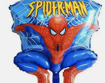 Spiderman Balloon, Spiderman Birthday Party Banner