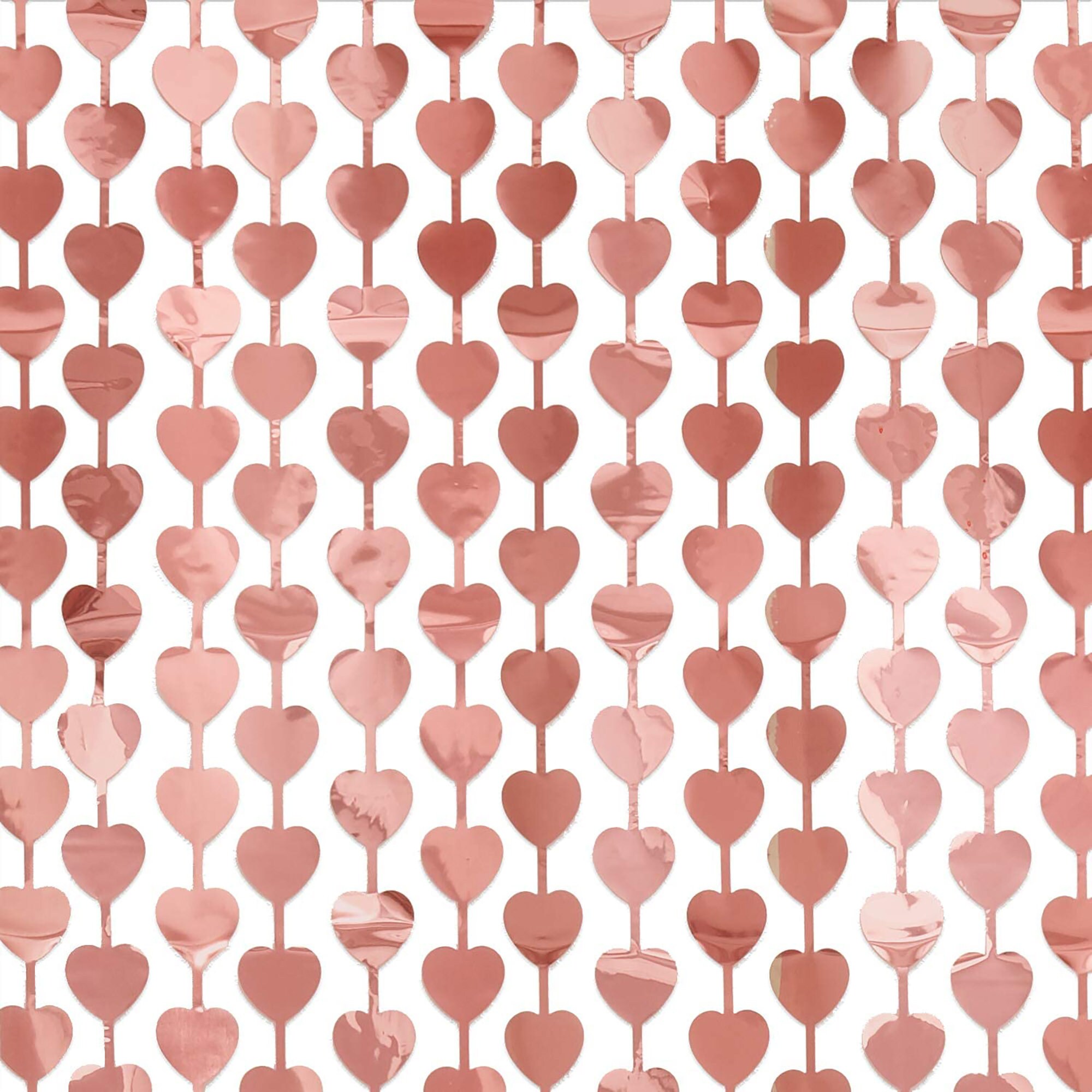 2 pcs Rose Gold Heart Foil Curtain Bridal Shower Backdrop Etsy.de
