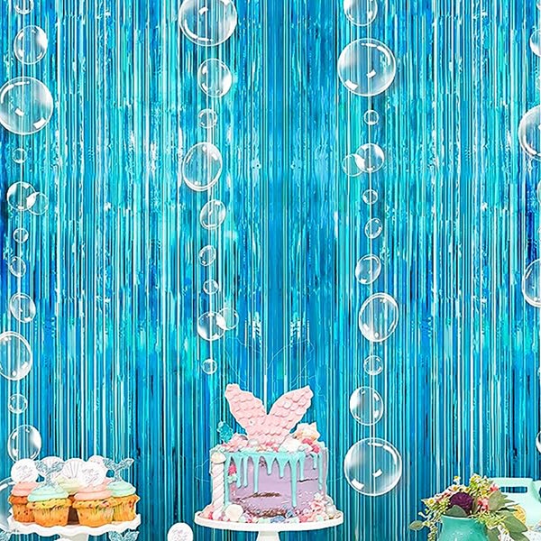 Mermaid Garland Streamer, Under the Sea Party Decor, Little Mermaid Party Decorations, Mermaid First Birthday, Mermaid Backdrop