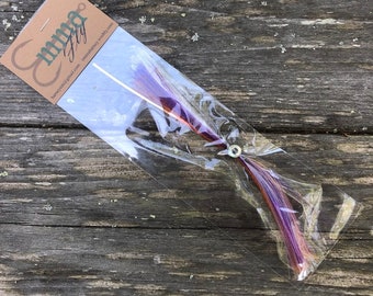 Naranja/Púrpura Agua Salada Mosca- Lubina y Pescado Azul, Pesca Rips, Jigs de Pesca, Señuelos de Pesca, Pesca con Mosca, Lubina Rayada, Pescado Azul, Pesca