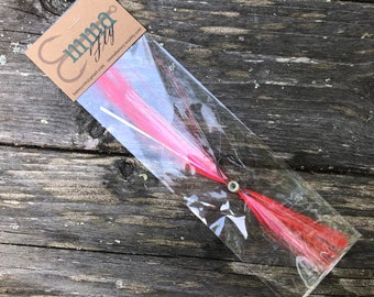 Rosa/Día Resplandor Naranja Agua Salada Mosca- Lubina y Pescado Azul, Pesca Rips, Jigs de Pesca, Señuelos de Pesca, Pesca con Mosca, Lubina Rayada, Pescado Azul
