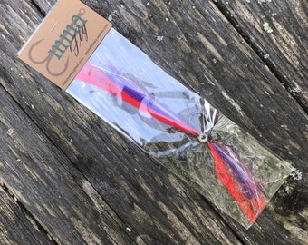 Púrpura/Día Resplandor Naranja Agua Salada Mosca- Lubina y Pescado Azul, Pesca Rips, Jigs de Pesca, Señuelos de Pesca, Pesca con Mosca, Lubina Rayada, Pescado Azul