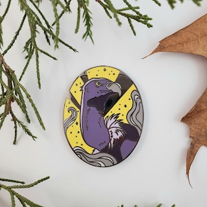 Vulture Pin | 1.5 inch hard enamel pin | lapel pin | Scavenger Raptor Bird