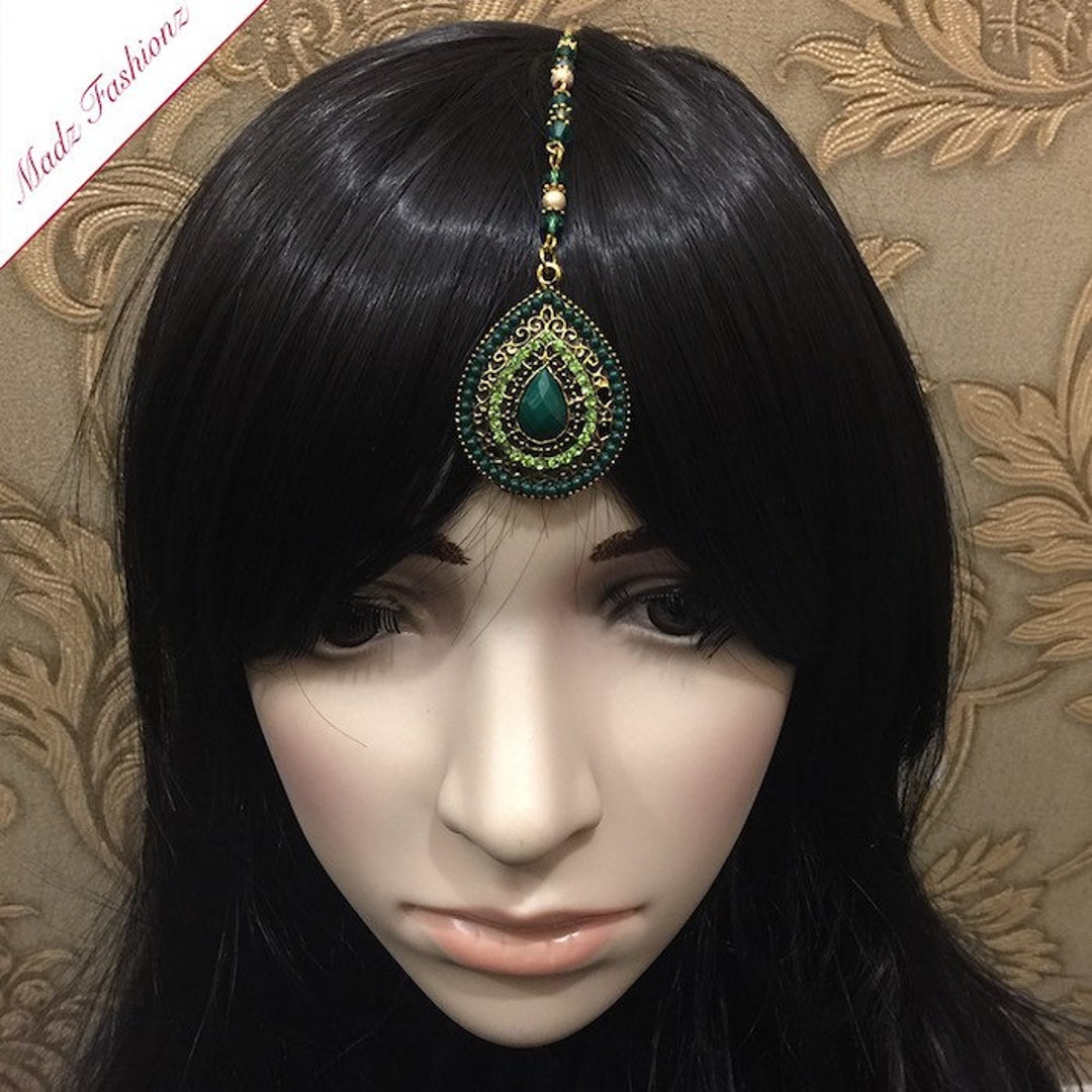 Green Hair Tikka Bohemian Head Wear Tibetan Hair picture