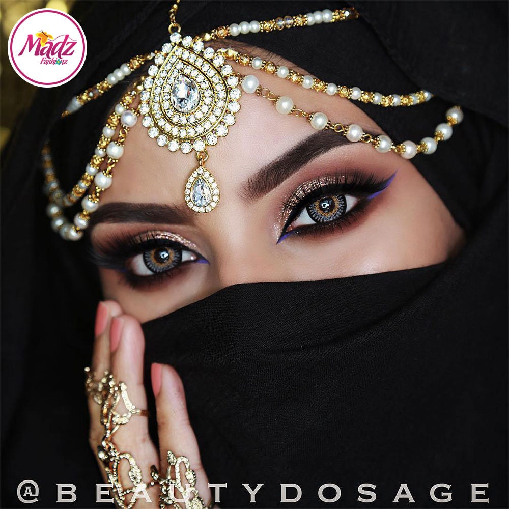 Gold Head Wear Indian Hair Jewelry Pearl Headpiece Arabic
