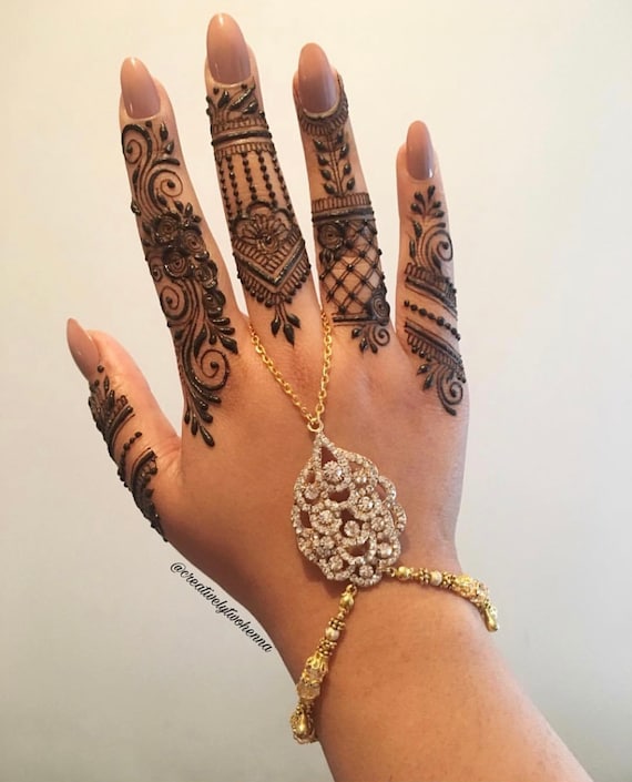 Bridal Hand Chain Ring Hand Piece Slave Bracelet Wrist Hand