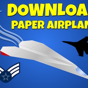 Paper Airplane Print Fold Craft | Digital Download