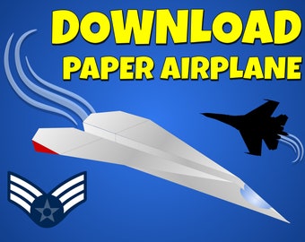 Paper Airplane Print Fold Craft | Digital Download