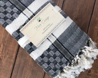 Ottoman Turkish Towel (Black)