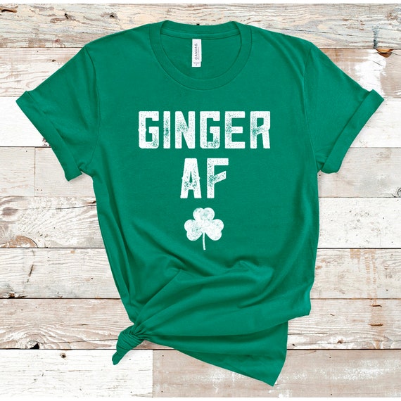 Womens Team Ginger Tshirt Funny Red Head St Patricks Day Irish Tee For Ladies