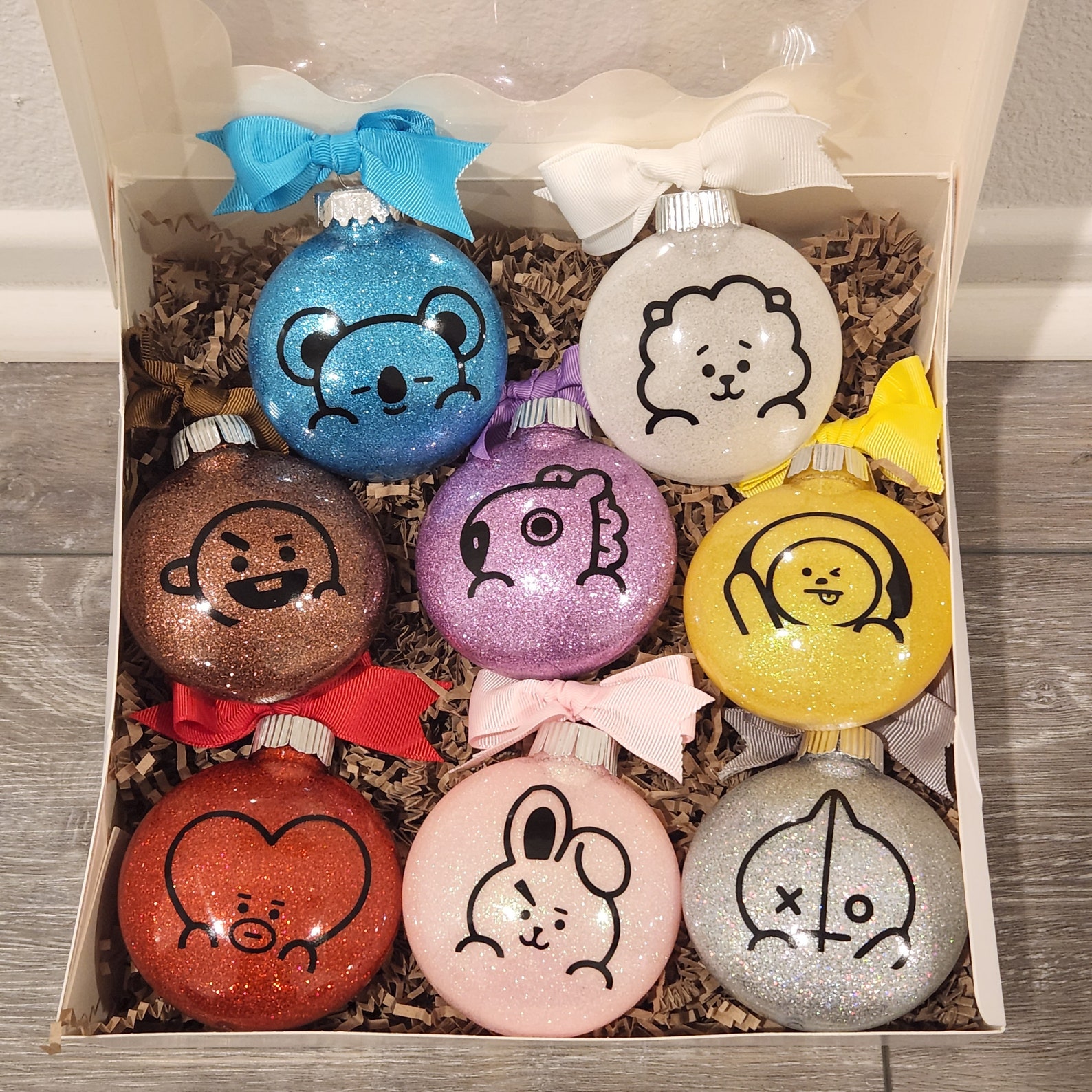 BTS Christmas Ornaments BT21 Plastic Ornaments Koya RJ Etsy