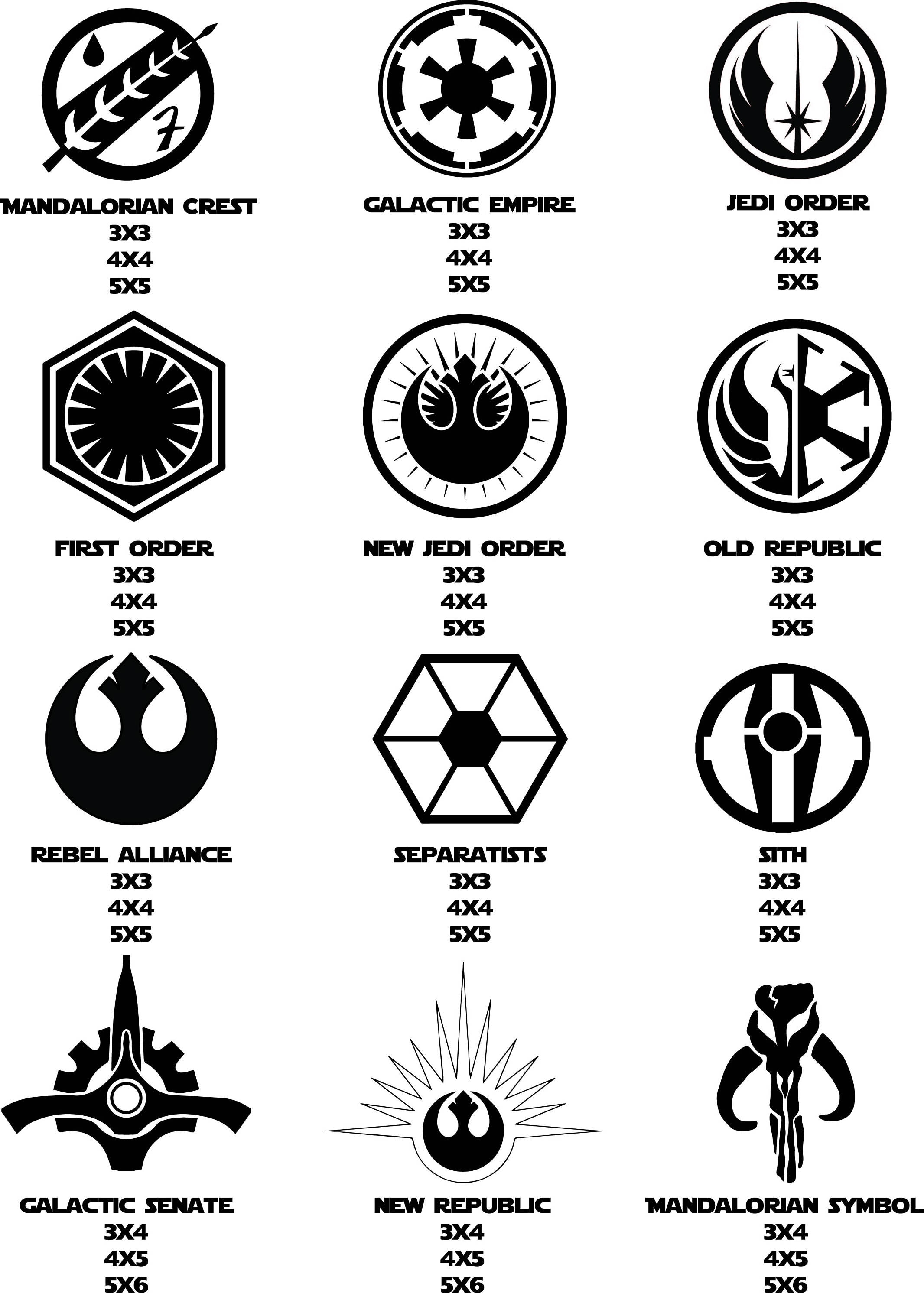 Download Star Wars Decals First Order Decal Rebel Alliance Decal | Etsy