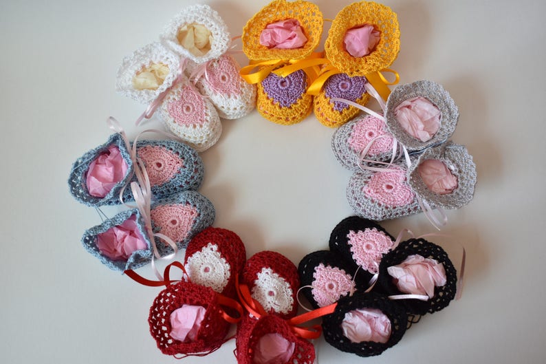 Sweet Heart Baby Booties image 1