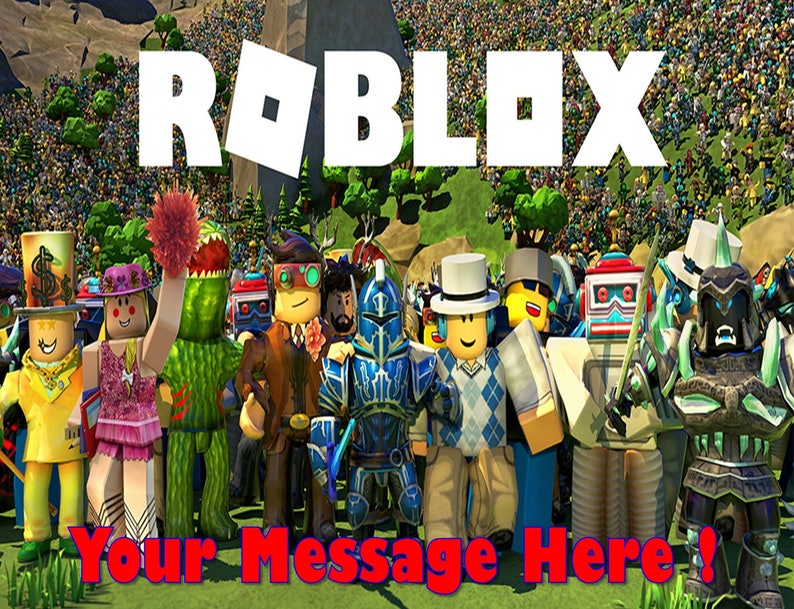 Roblox Edible Cake Topper Get 5 Million Robux - roblox cake and cupcake toppers gaming xbox ps4 pc gaming etsy