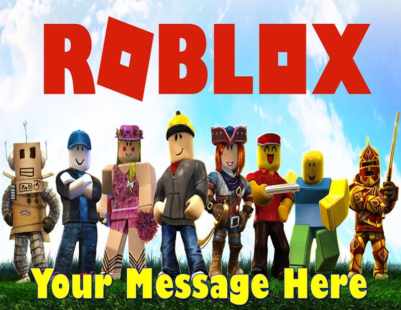 Roblox Party Edible Cake Topper Edible Frosting Sheet Etsy - image 0