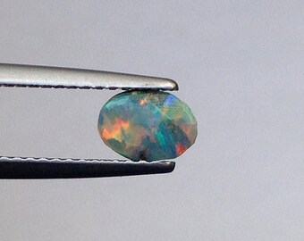 Australian Opal Cabochon 0.49 carats, Natural Gemstone, Black Boulder Opal, Real Gemstone