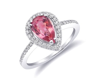 Spinell Ring, Natürlicher Edelstein Schmuck, Verlobungsring, Edelstein Ring, Teure Ringe für Frauen, Hochzeitsschmuck, Rosa Edelstein Ring