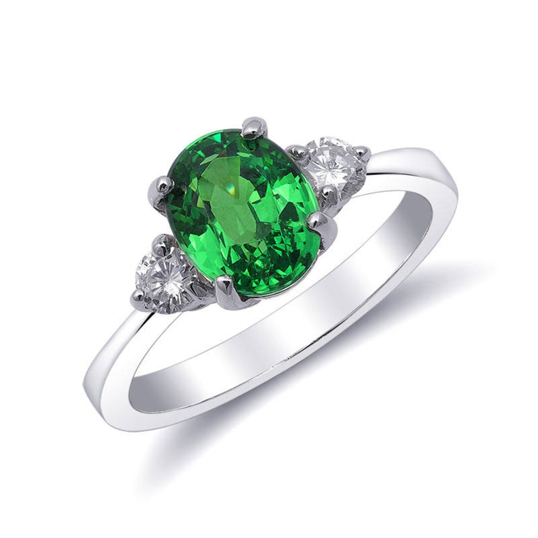 Tsavorite Ring Gold, Tsavorite Garnet 2.08 Carats, Garnet Diamond Dainty  Jewelry, Tsavorite Natural Gemstone Ring - Etsy