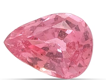 Padparadscha Sapphire 0.70 carats, Natural Certified Padparadscha Sapphire for Jewelry Making, Pear Shape Pink Sapphire