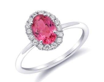 Spinell Ring, echter Pink Spinell, Spinell Verlobungsring, Pink Spinell Schmuck, Spinell Edelstein Ring