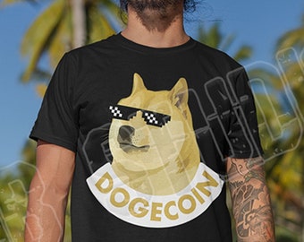 Dogecoin Cool Doggy Tee , Shiba To the Moon Crypto, DOGE Cryptocurrency To The Moon