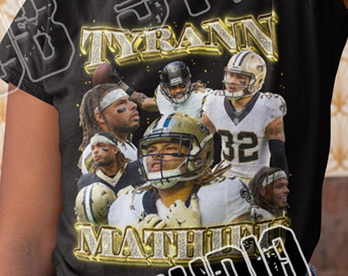 Tyrann Mathieu Shirt Bootleg Vintage 90's Rap T Shirt Honey Badger Who Dat 2023 Unisex Youth Women's Fit US Free Shipping