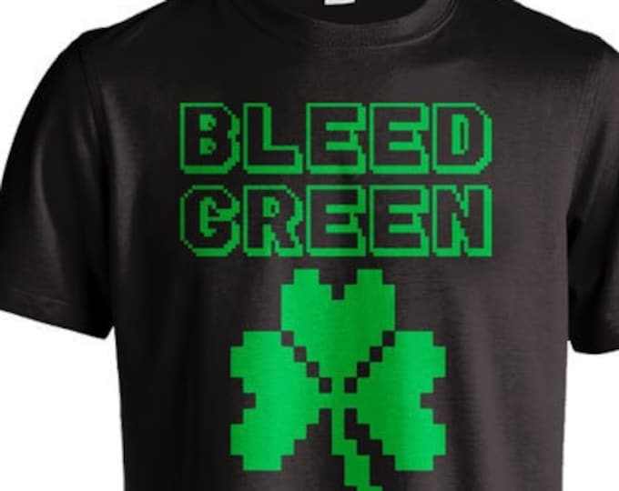 Bleed Green 8-Bit Pixel Boston Celtics Playoffs Tee Shirt NBA Basketball Finals TD Garden Apparel Jayson Tatum Marcus Smart Jaylen Brown