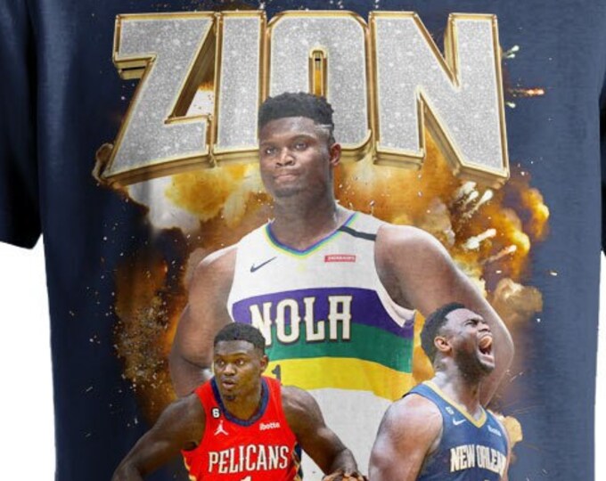Zion Williamson Vintage Style T-Shirt New Orleans Pelicans Playoffs Tee Shirt NBA Basketball Finals Smoothie King Apparel ONE Nola