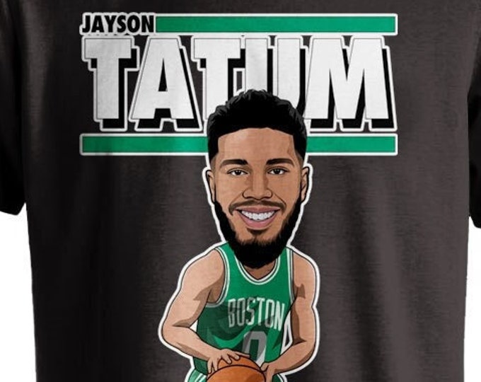 Jayson Tatum Shirt For Celtics Cartoon Tee For Boston Celtics Fan Wear Tatum Gift For Best Fan Celtics Gift For Dad and Mom Jason UNISEX