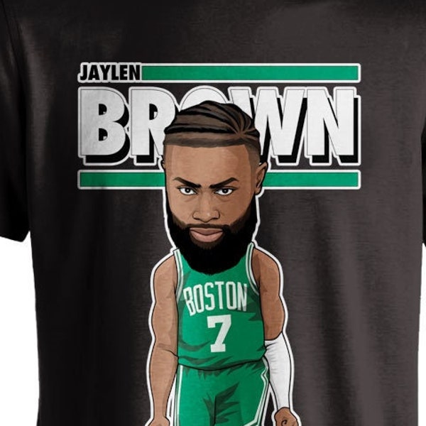 Jaylen Brown Graphic Toon Celtics Basketball Tee Boston Shirt