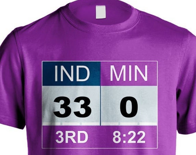Colts Blew a 33 Point Lead Tee Shirt Minnesota Vikings Win NFC North Peterson Vikings Win