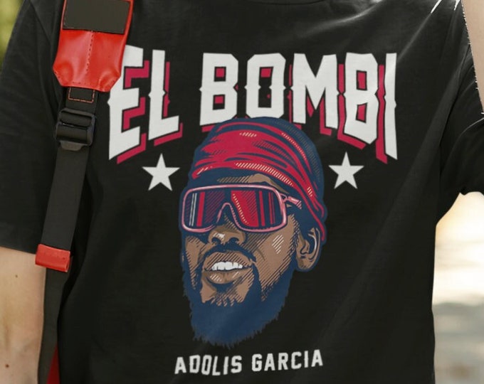 El Bombi Adolis Garcia T-Shirt Vintage 90s Graphic Style Tee, Retro Adolis Garcia Sport T-Shirt, Baseball T-Shirt Unisex US Free Shipping