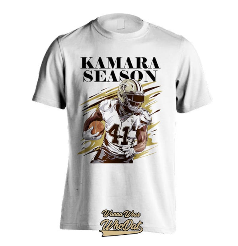 KAMARA SEASON Alvin Kamara Saints Player Fan Tee Who Dat Football T-Shirt WhoDat image 2