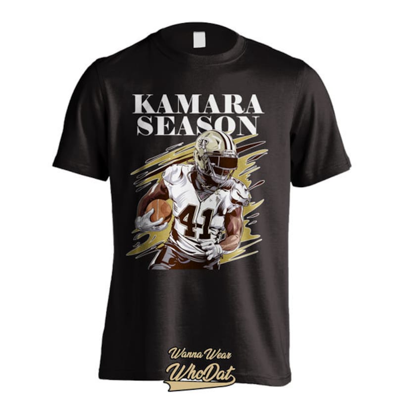 KAMARA SEASON Alvin Kamara Saints Player Fan Tee Who Dat Football T-Shirt WhoDat image 1