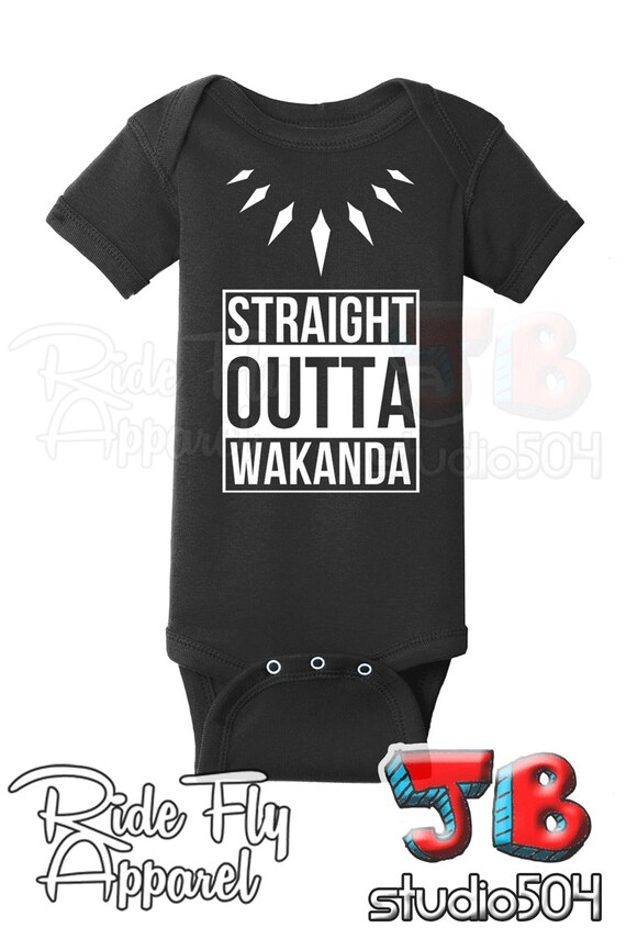 black panther baby onesie