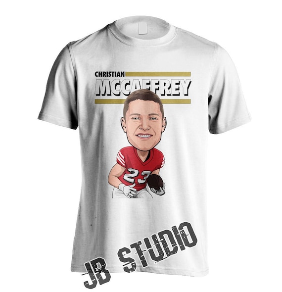 Christian Mccaffrey Graphic Toon 49ers Football Tee Shirt -   Denmark