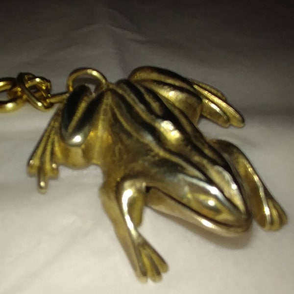 Vintage 1980's Brass Frog Clicker Animal / Dog Behavioral Training