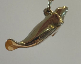 Vintage 1980's Brass Nautical Manatee