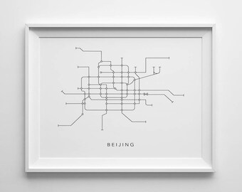 Beijing Subway Map Etsy