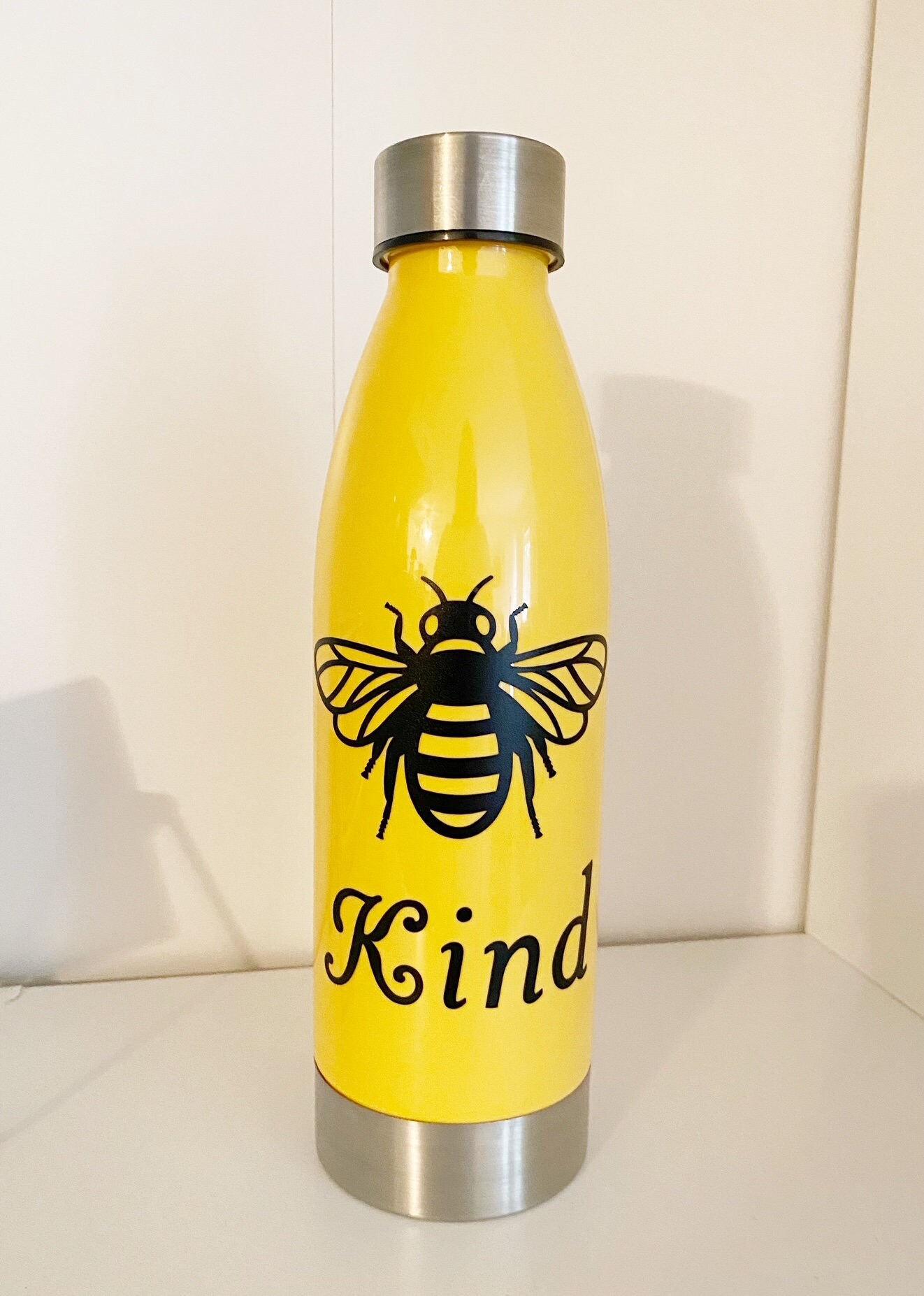 Water Bottle Bee Kind Water Bottle Bee Water Bottle Kind Etsy