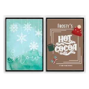 Let it Snow | Frosty the snowman | Christmas digital print