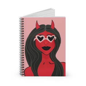 Devil Women Spiral Notebook - Ruled Line Notebook - Unique notebook - Feminist notebook - Red Notebook - Funny gifts - Unique gifts
