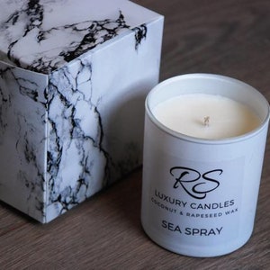 Luxury 35 hour Candle, Coconut & Rapeseed wax, Eco Candle, candle gift with gift box, gift for her