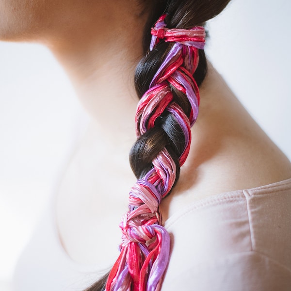 Red Flare | Braid Ribbons | Paranda | Hair Ribbons | Ribbons | Hair Accessories | Hair Accents | Braid Accents | Hair Ties | Bows