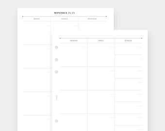 Classic Monthly Calendar - A5