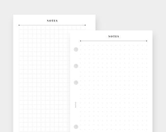 Classic Grid Set - PERSONAL Size l Dot Grid Printable,
