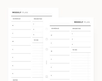 Minimalist Weekly Plan - PERSONAL