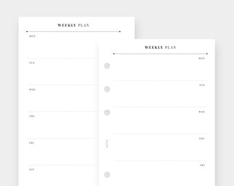Classic Weekly Planner - PERSONAL Size l Weekly Planner PRINTABLE,