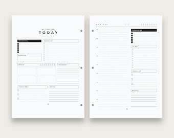 Minimal Daily Planner l Printable Planner l To Do List l Planner Inserts l Undated Planner l Minimalist Planner l A5, A4, US Letter