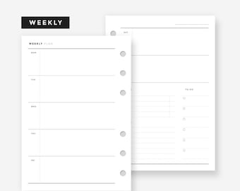 A6 Weekly Planner